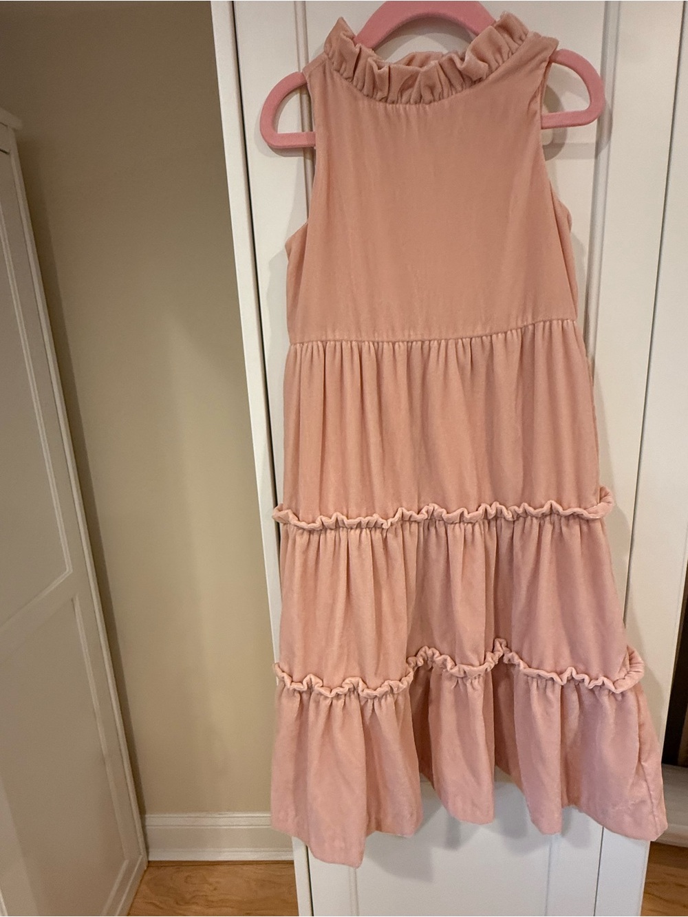 Janie and Jack Blush Peach Ruffle Tiered Dress